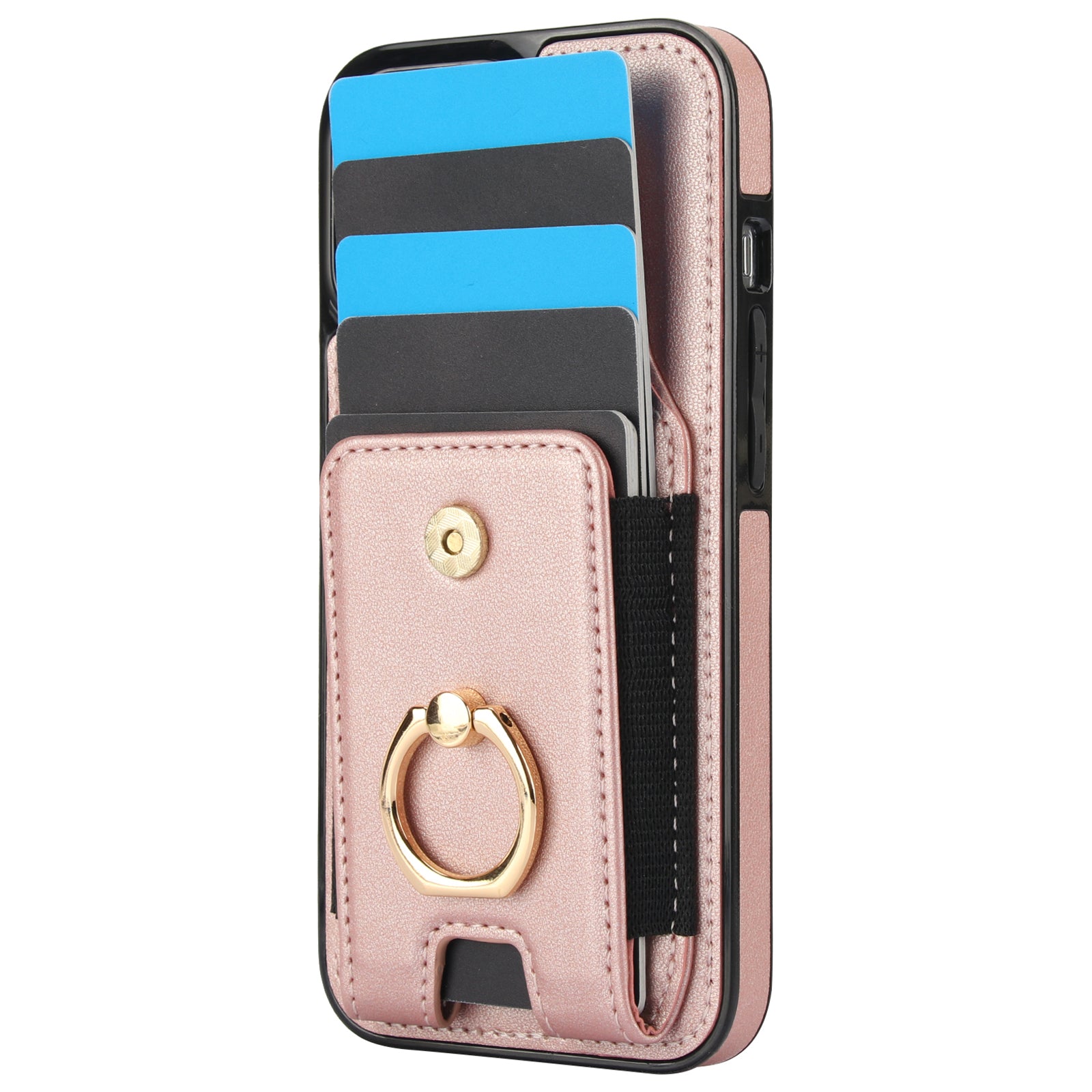 For iPhone 14 Plus Case PU+TPU Kickstand Card Holder Phone Cover For iPhone 14 Plus Case PU+TPU Kickstand Card Holder Phone Cover